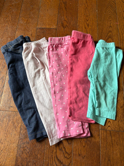 3 pants and 2 capris 9 months , Kids 12 Month (9-12M)