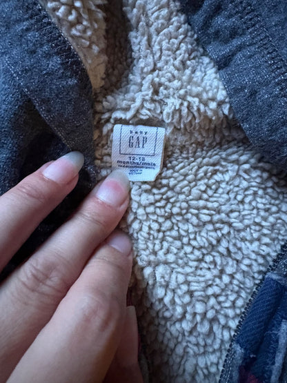 Gap Sherpa lined hoodie 12-18 months , Kids 18 Month (12-18M)
