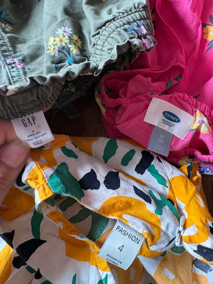 Floral Clothing Bundle size 4, Kids 4/4T
