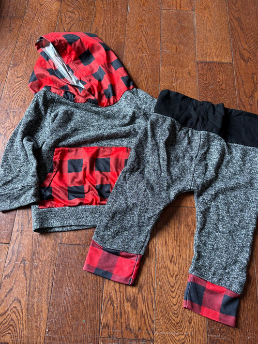Plaid matching outfit 18-24 months , Kids 18 Month (12-18M)