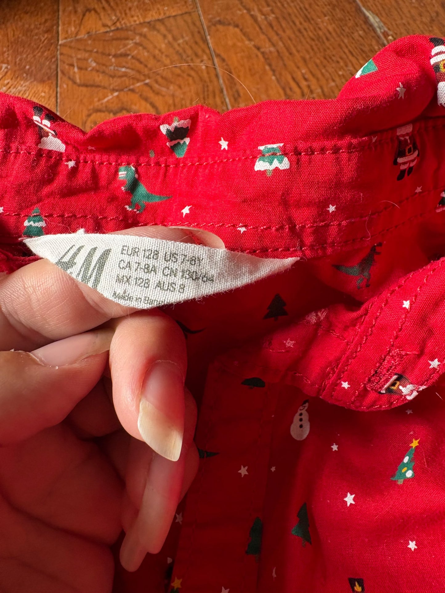 H&M Christmas dress shirt size 7-8, Kids 7