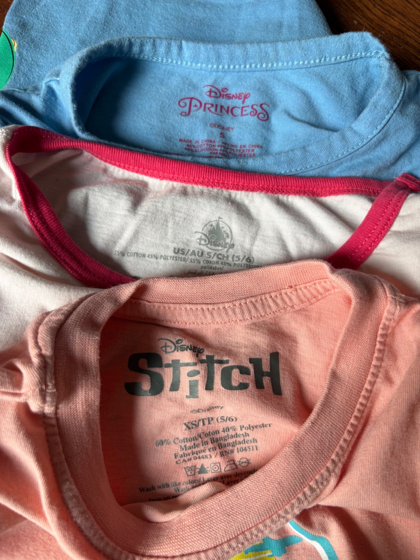 Disney Shirts size 5-6, Kids 5/5T