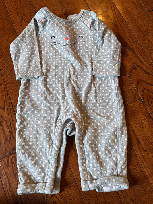 Gap Cat/Polka Dot one piece 6-12 months , Kids 9 Month (6-9M)