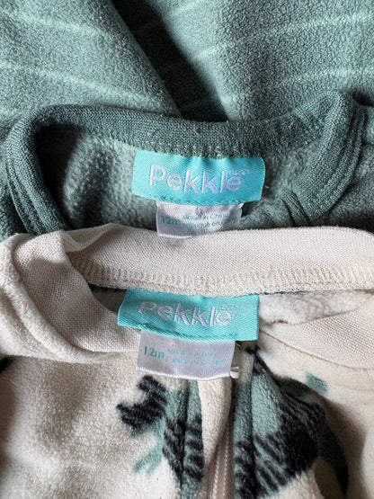 Pekkle Fleece Pjs 12 months , Kids 12 Month (9-12M)