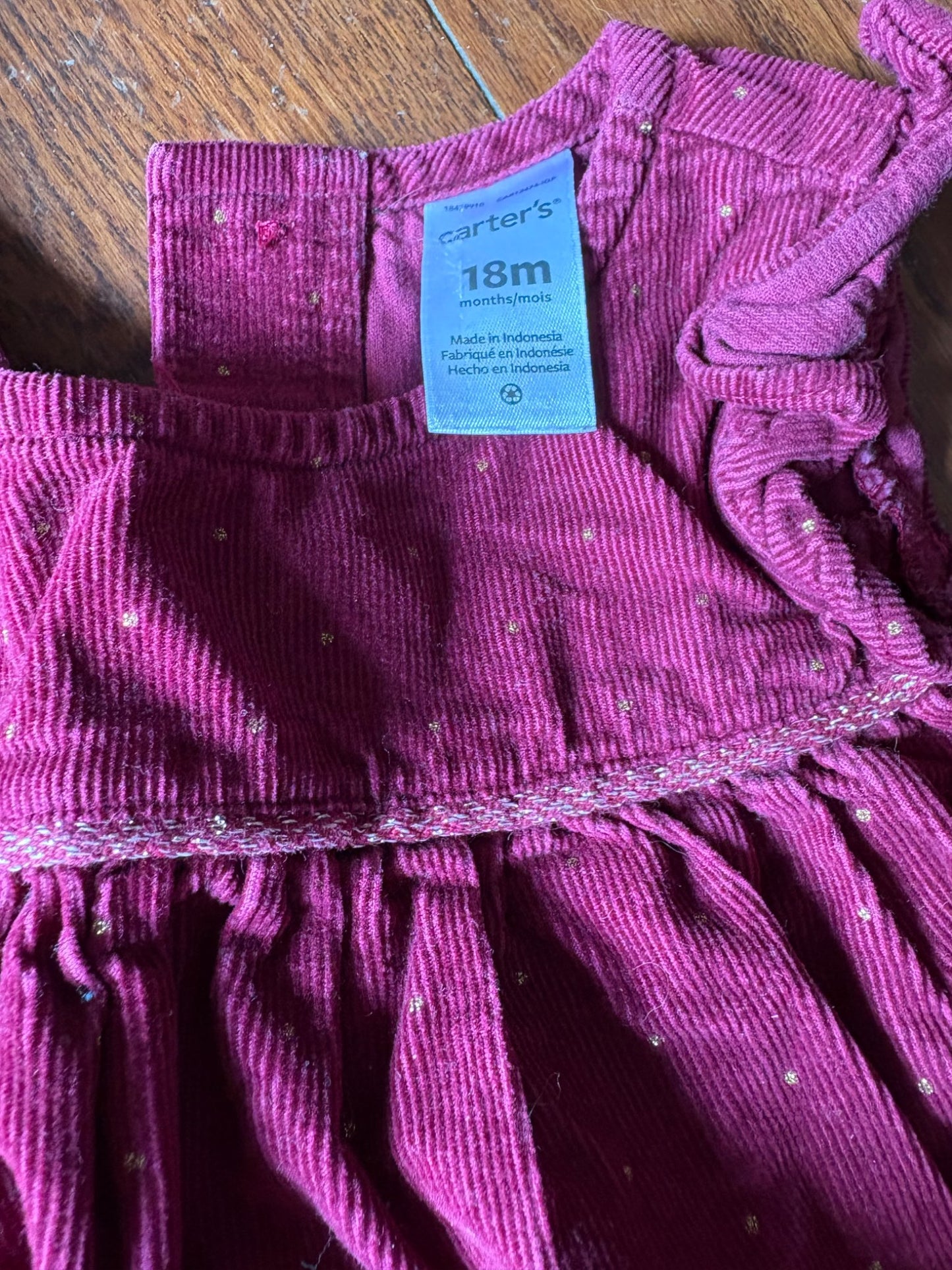 Carters Corduroy Dress 18 months , Kids 18 Month (12-18M)