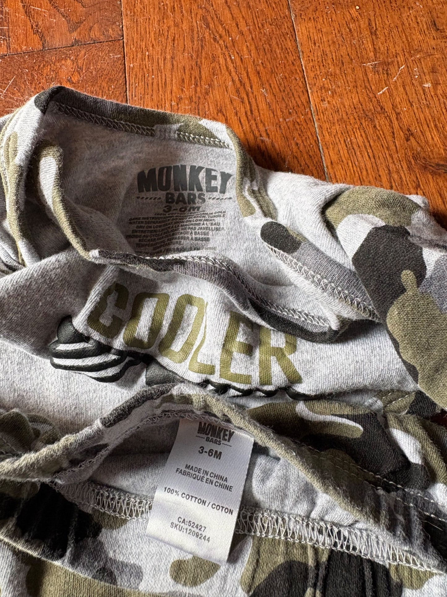 Monkey Bars Camo 2 Piece Set 3-6 months , Kids 6 Month (3-6M)