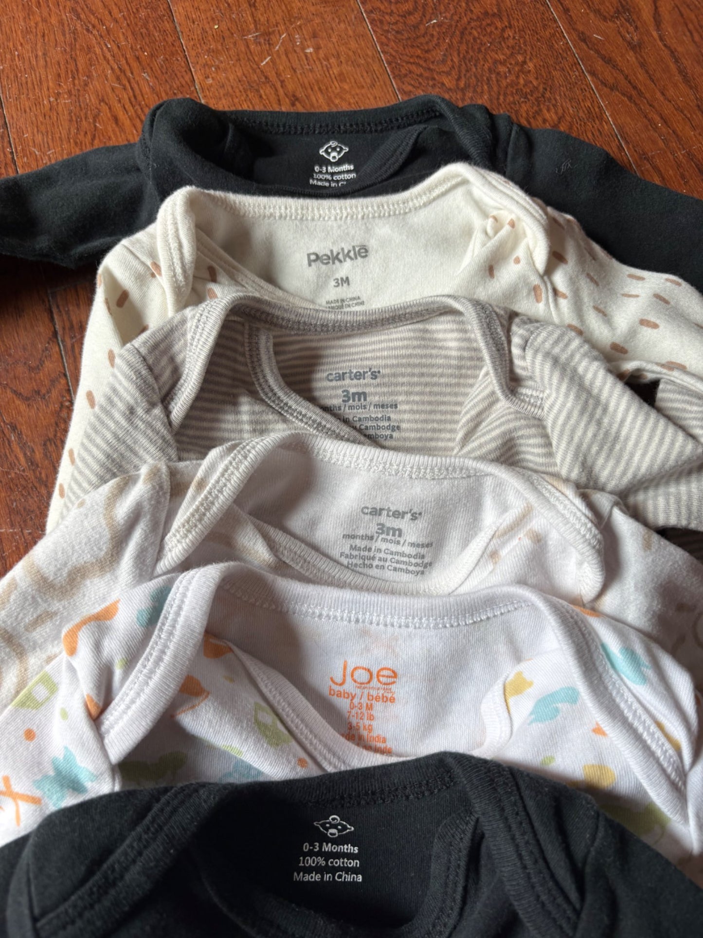 Long Sleeve Onesies 0-3 months , Kids 3 Month (0-3M)