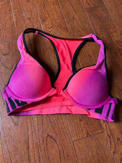 Pink front closure sports bra XS , Kids 14