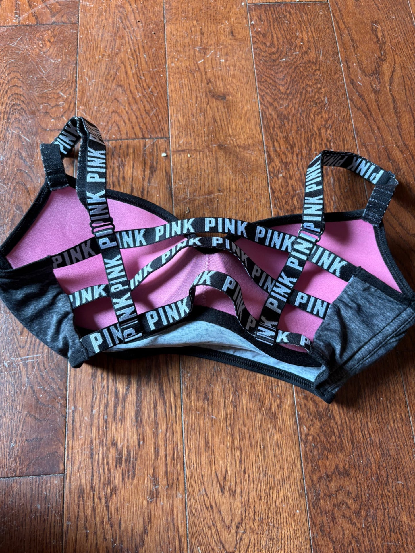Pink strappy sports bra XS , Kids 14