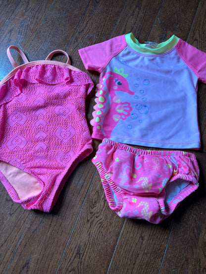 Baby Pink Swimsuits 3-6 months, Kids 6 Month (3-6M)