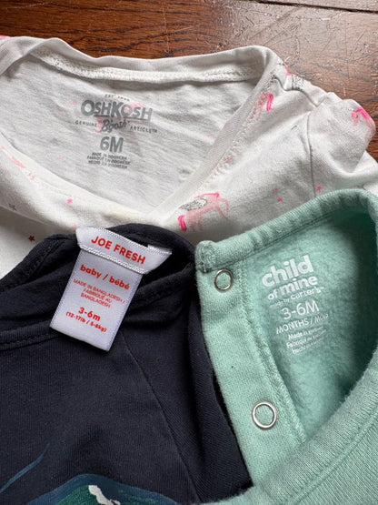 Various Brands baby shirts 3-6 months , Kids 6 Month (3-6M)
