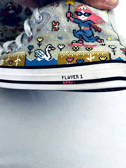 VGUC -Converse Chuck Taylor All Star Hi Gamer - Skateboarding Princess shoes, size 2Y, retails $55 new, Shoes 2 (Kids:4-8yr)
