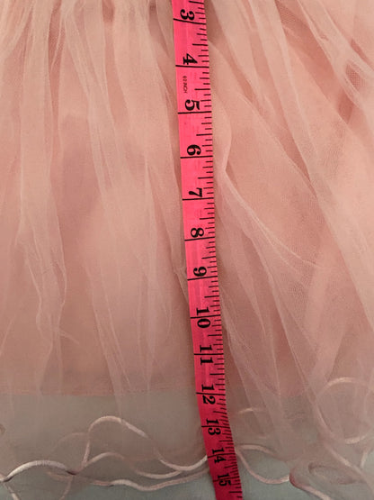 EUC - Pink Tulle Skirt with curled edging,  size 6/7, Kids 6/6X