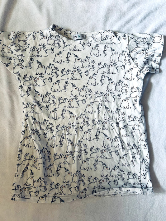 VGUC - Small Shop, Mi & Fi , Bunny print T-shirt, size 8, retails $40 new, Kids 8