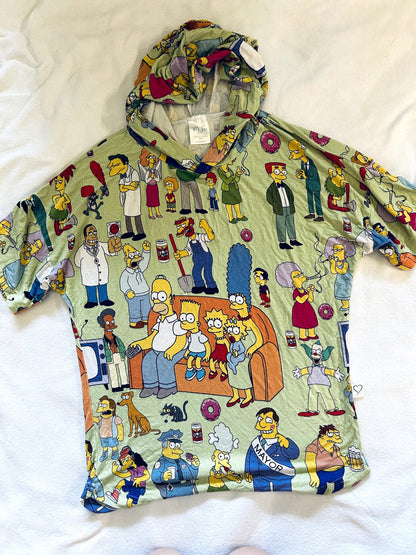 VGUC - Small Shop, Vi&Jax, Bamboo Hooded T-shirt, Simpsons print, Size 12/14, Kids 12