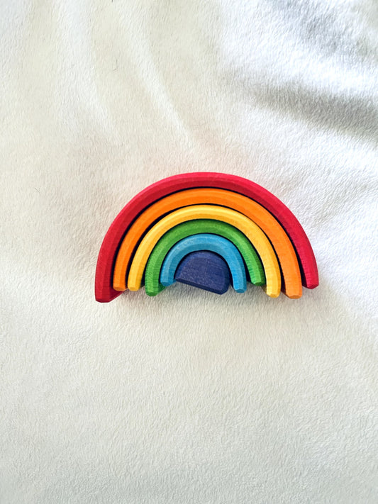 EUC - Grimm's Wooden Small Rainbow, retails $30 new