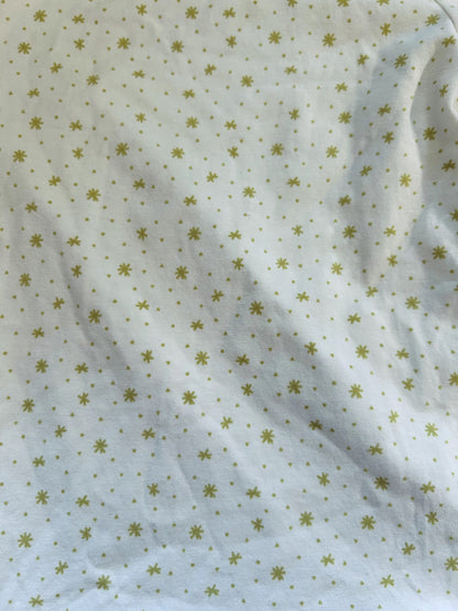 EUC - Matilda Jane, 3/4 quarter length sleeve top with ruffle details, beige with pale green star print, size 6, retails $60 new, Kids 6/6X