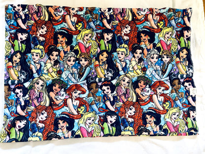 EUC - Small Shop, Vi&Jax, Fleece Pillowcase, Disney Princess Print, retails $45