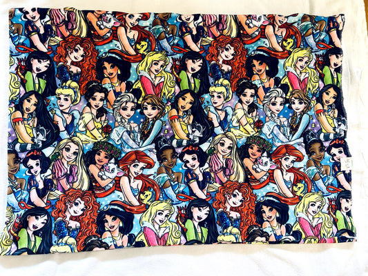 EUC - Small Shop, Vi&Jax, Fleece Pillowcase, Disney Princess Print, retails $45