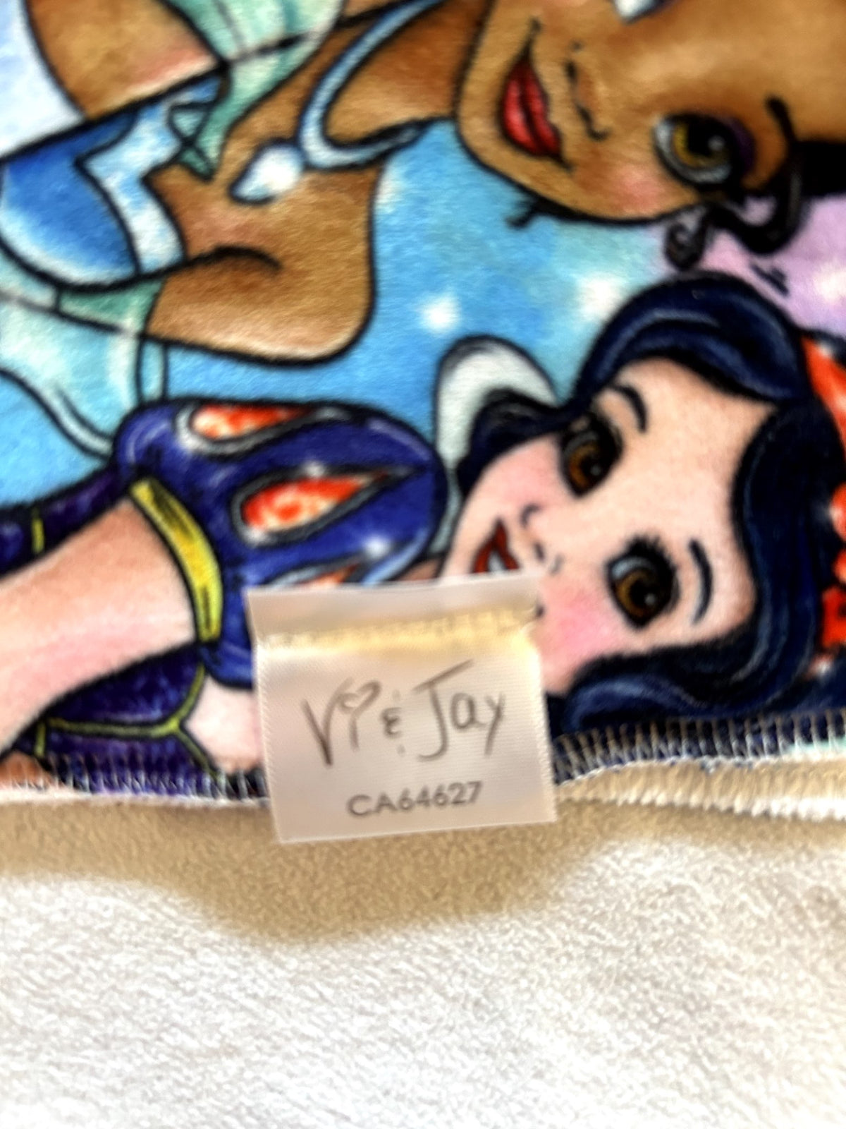 EUC - Small Shop, Vi&Jax, Fleece Pillowcase, Disney Princess Print, retails $45