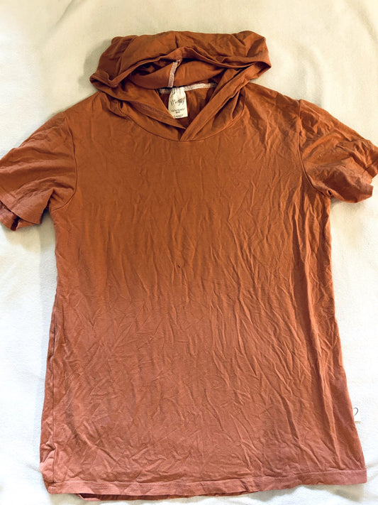 EUC - Small Shop, Vi & Jax, Bamboo Hooded T-shirt, terracotta colour, size 12/14 , Kids 12