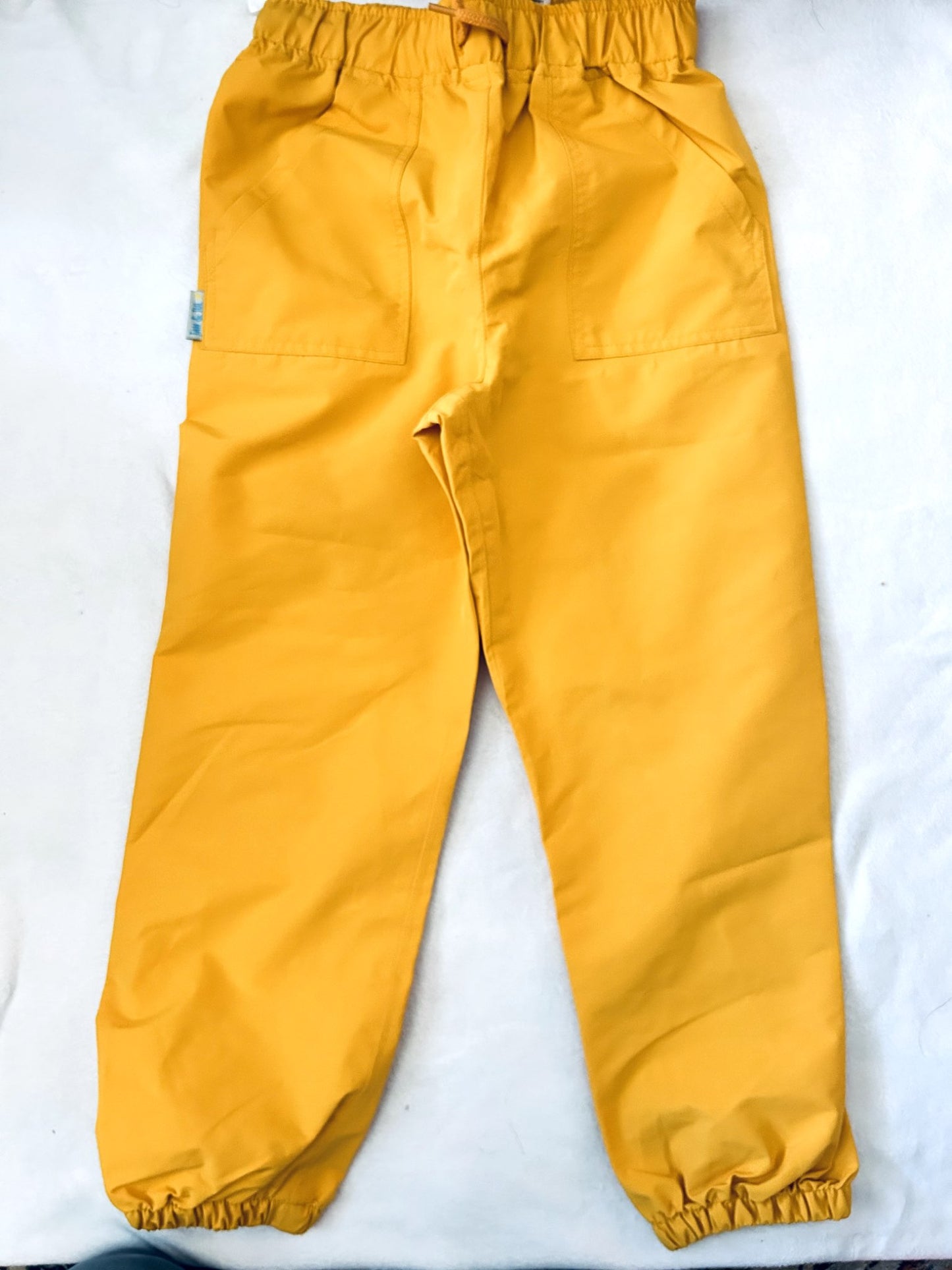 EUC - Jan & Jul, Kids Waterproof Rain Pants, size 6,  yellow, retails $47 new, Kids 6/6X
