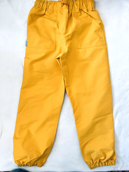 EUC - Jan & Jul, Kids Waterproof Rain Pants, size 6,  yellow, retails $47 new, Kids 6/6X