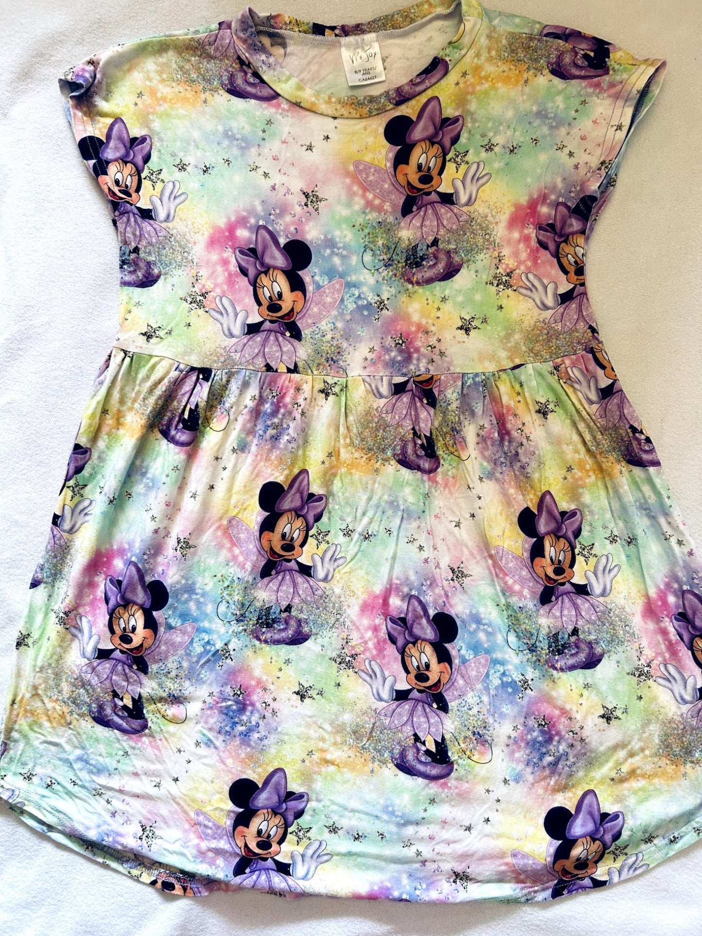 EUC - Small Shop, Vi&Jax, Bamboo Play dress, Disney Minnie Fairy print, size 8/9. retails $65 new, Kids 8