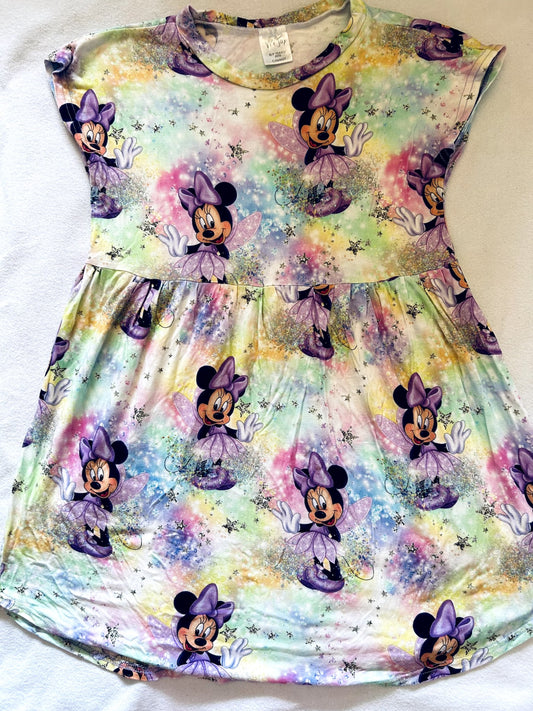 EUC - Small Shop, Vi&Jax, Bamboo Play dress, Disney Minnie Fairy print, size 8/9. retails $65 new, Kids 8