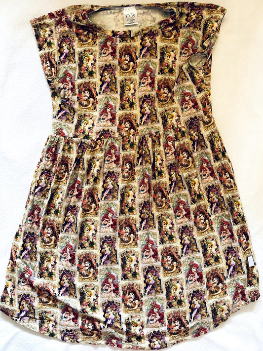 EUC - Small Shop, Vi&Jax, Bamboo Play dress, Disney Princess Brocade Window print, size 8/9. retails $65 new, Kids 8