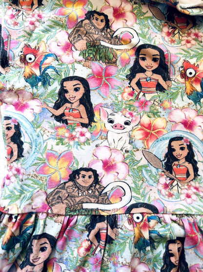 VGUC - Small Shop, Vi&Jax, Bamboo-Cotton Play dress, Disney Moana print, size 8/9. retails $65 new, Kids 8
