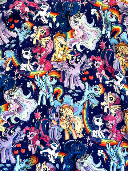 VGUC - Small Shop, Lavender & Lilac, Dress with top in rainbow and skirt in My Little Pony print, size 6/7, Kids 6/6X