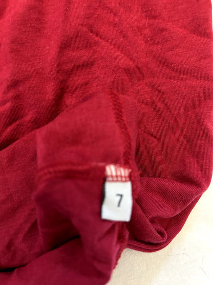 EUC - Small Shop, Mi and Fi, bamboo- cotton  t-shirt, Raspberry Colour, size 7, retails, $30 new, Kids 7