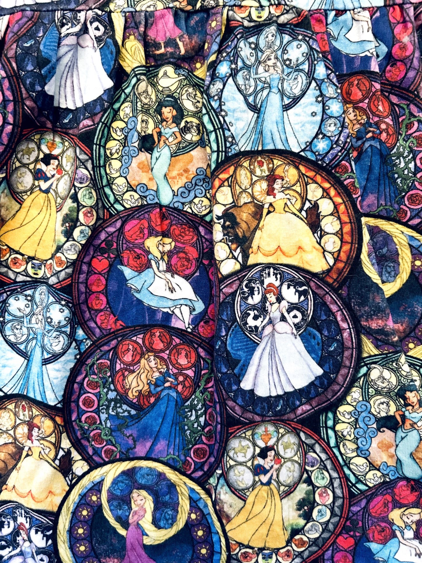 VGUC - Small Shop, Vi&Jax, Bamboo -Cotton Play dress, Disney Princess Stain glass Pattern, size 8/9. retails $65 new, Kids 8