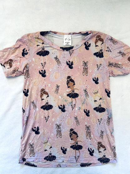 EUC - Small Shop, Vi&Jax, Bamboo T-shirt, Swan Lake Ballerina  print, size 8/9. retails $45 new, Kids 8