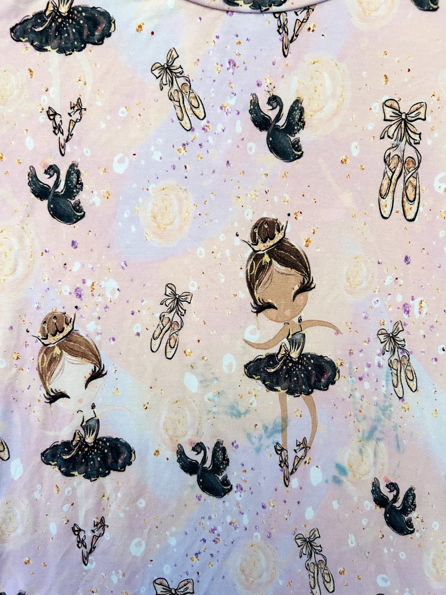 EUC - Small Shop, Vi&Jax, Bamboo T-shirt, Swan Lake Ballerina  print, size 8/9. retails $45 new, Kids 8
