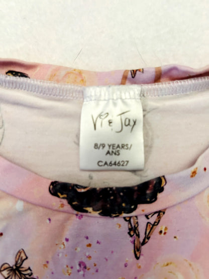 EUC - Small Shop, Vi&Jax, Bamboo T-shirt, Swan Lake Ballerina  print, size 8/9. retails $45 new, Kids 8