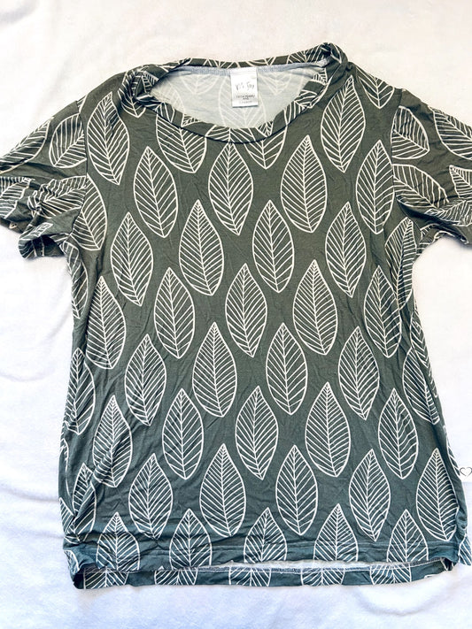 EUC - Small Shop, Vi&Jax, Bamboo T-shirt, Resort Leaf print, size 12/14, retails $45 new, Kids 12