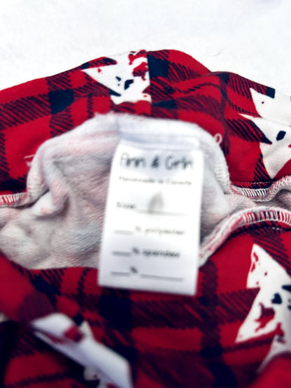 EUC - Small Shop, Finn & Grin, Joggers, Christmas tree plaid print, size 6, retails $45 new, Kids 6/6X