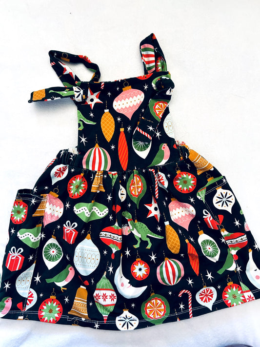 VGUC - Small Shop, Finn&Grin, Christmas Overall dress, size 4, Kids 4/4T