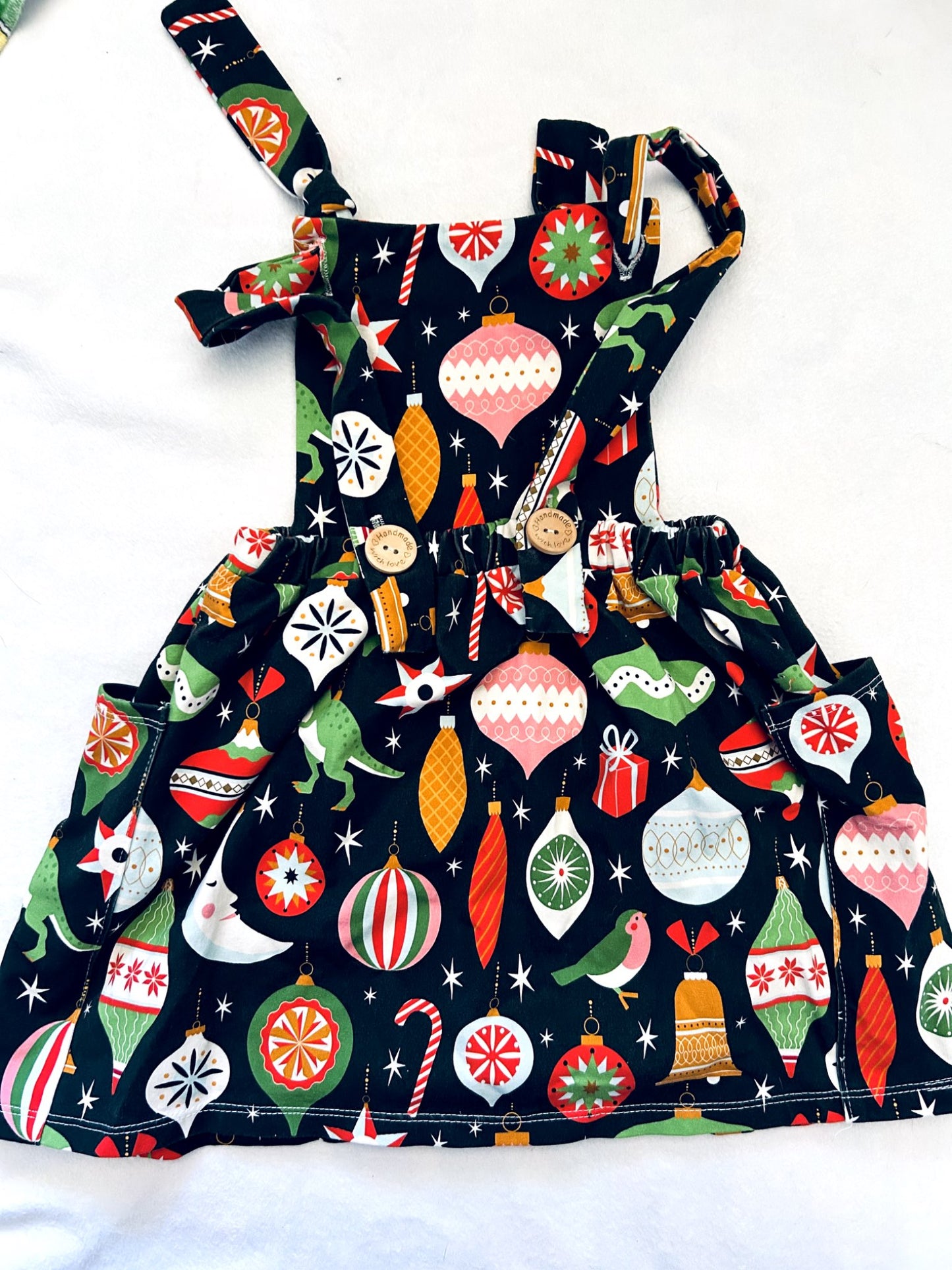 VGUC - Small Shop, Finn&Grin, Christmas Overall dress, size 4, Kids 4/4T