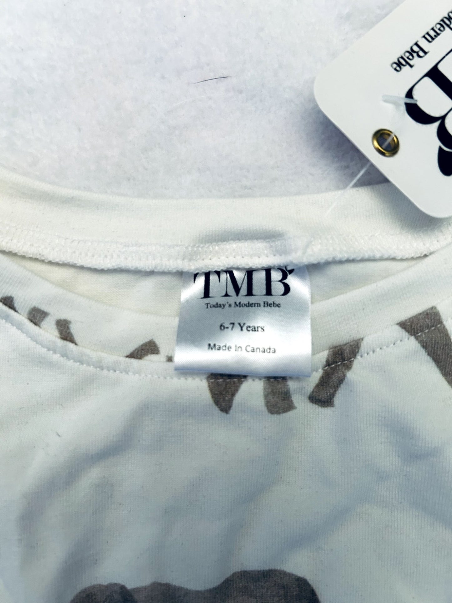 NWT- Small shop, TMB, crewneck, elephants print, size 6/7, retails $47, Kids 6/6X