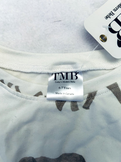 NWT- Small shop, TMB, crewneck, elephants print, size 6/7, retails $47, Kids 6/6X