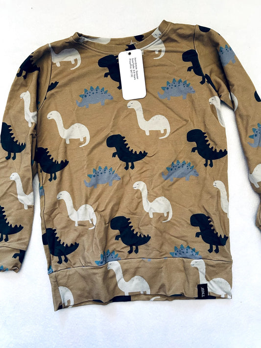 NWT- Small shop, TMB, crewneck, dinosaur print, size 8/9, Kids 8