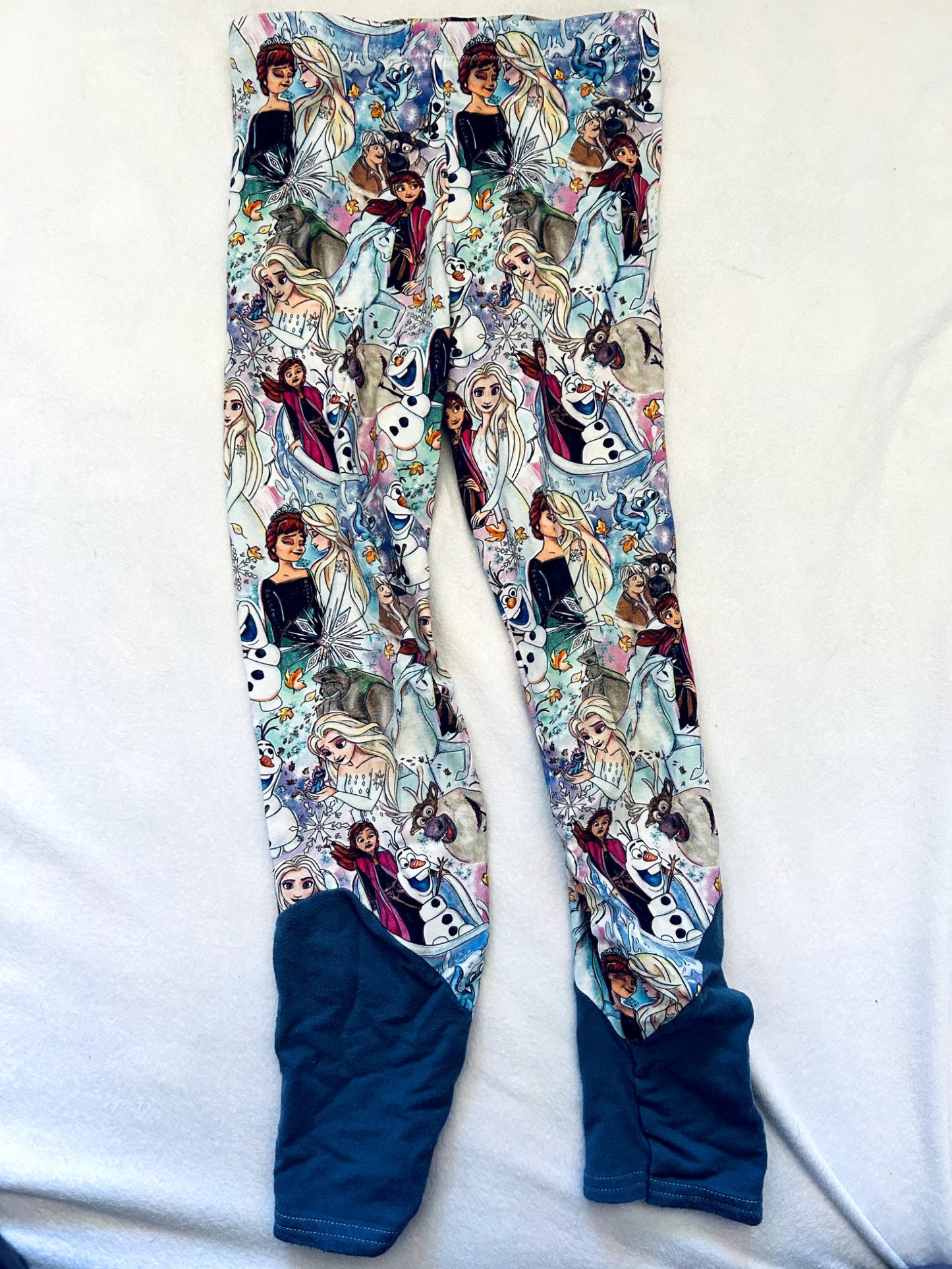 VGUC- Small shop, lavender & lilac, peplum and leggings set, Disney Frozen Print, size 7, Kids 7