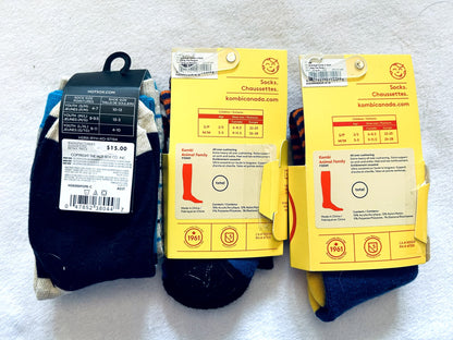 NWT- hot soxx & Kombi sock bundle, retails $14 each