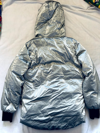 VGUC - Nununu Down Jacket, metallic silver, size  8-9, Kids 8