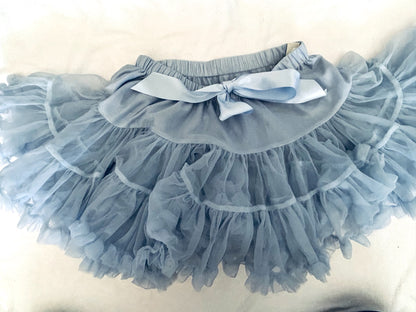 VGUC - Olivia Rose, Llayered tulle  ruffle skirt, grey, size 1-3 years , Kids 12 Month (9-12M)
