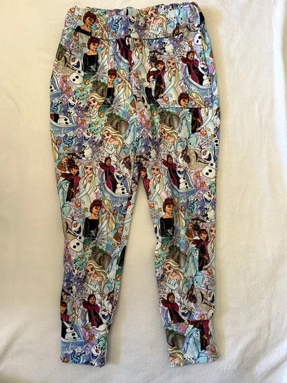 EUC - Small Shop, Lavender & Lilac, Disney Frozen 2 print, Jogger Pants, size 5/6, retails $45 new, Kids 5/5T