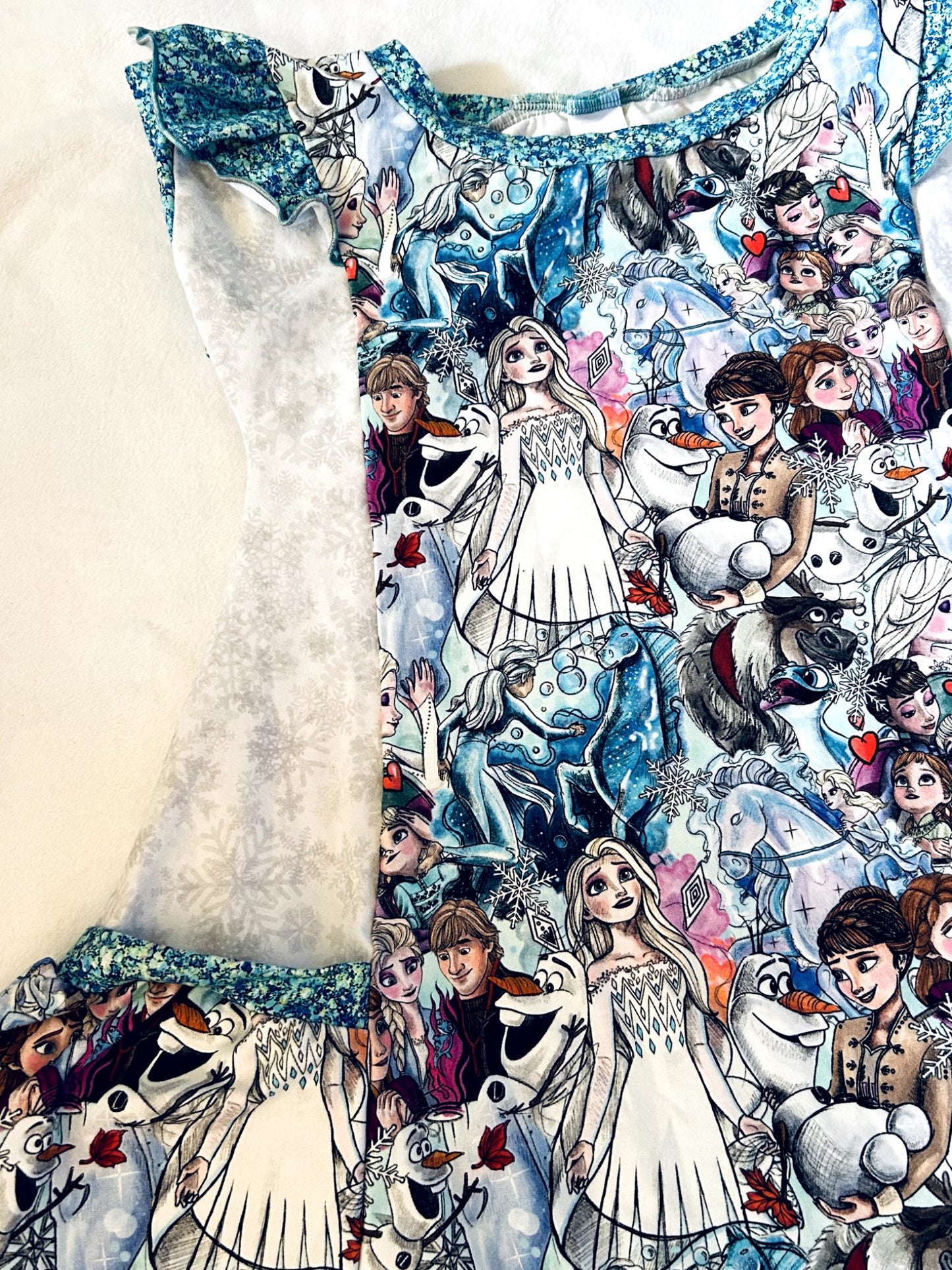 EUC - Small Shop, MSB Handmade, Pocket Dress, Disney Frozen 2 Print, Size 6, retails $85 new, Kids 6/6X